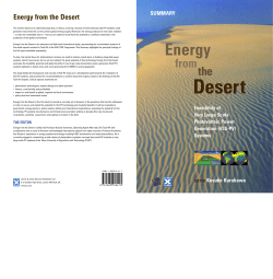 Energy from the Desert - IEA-PVPS