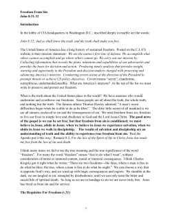 John 8-31-32 Freedom From Sin