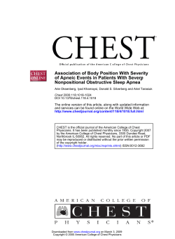 Association of Body position with severity of apneic events in