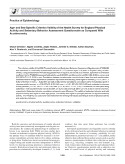 Age-and Sex-Specific Criterion Validity of the Health Survey for