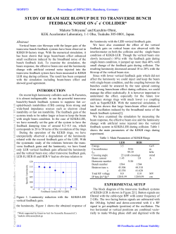 Study of Beam Size Blowup due to Transverse Bunch Feedback