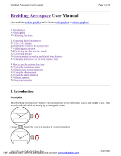 Breitling Aerospace User Manual
