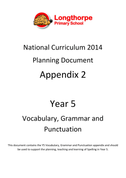 Appendix 2 Year 5