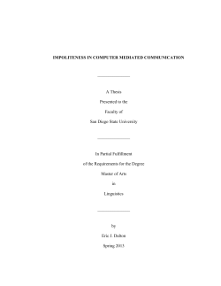 IMPOLITENESS IN COMPUTER MEDIATED COMMUNICATION