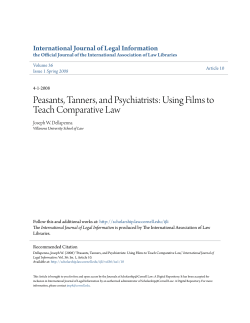 Peasants, Tanners, and Psychiatrists: Using Films to Teach