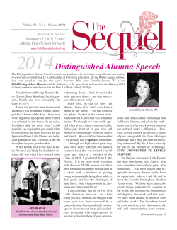 Summer 2014 Issue - Little Flower Catholic High School for Girls