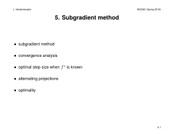 5. Subgradient method