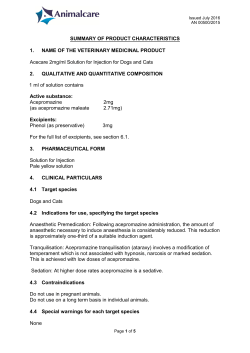 SUMMARY OF PRODUCT CHARACTERISTICS 1