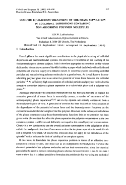 OSMOTIC EQUILIBRIUM TREATMENT OF THE PHASE