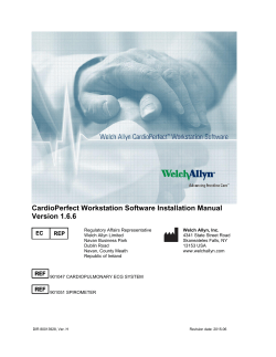 Software Installation Manual, CardioPerfect Workstation