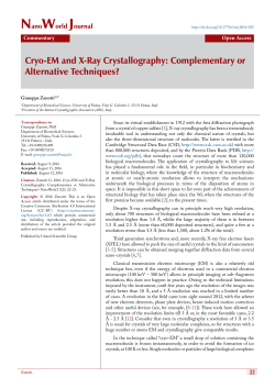Cryo-EM and X-Ray Crystallography: Complementary or Alternative