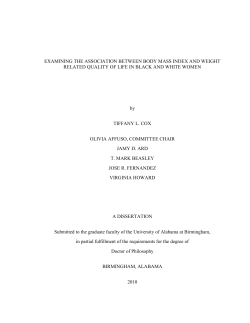 examining the association between body mass index and weight