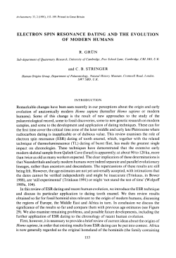 electron spin resonance dating and the evolution of modern humans