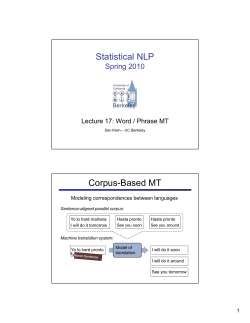SP10 cs288 lecture 1.. - People @ EECS at UC Berkeley