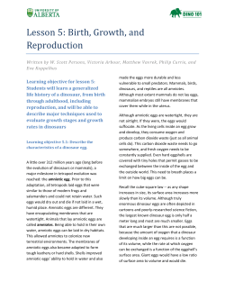 Lesson 5: Birth, Growth, and Reproduction