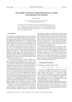 The Stability of Electron Orbital Shells based on a Model of the
