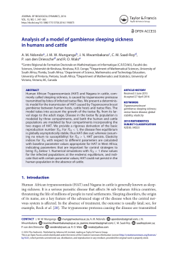 Analysis of a model of gambiense sleeping sickness in humans and