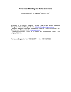 Prevalence of Herding and Market Sentiments