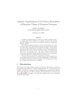 Explicit Computations of the Frozen Boundaries of Rhombus Tilings