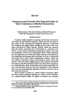 The Essential Role of Open Commons in Market Economies