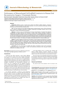 Performance of Mesenchymal Cell-Scaffold Constructs in Human