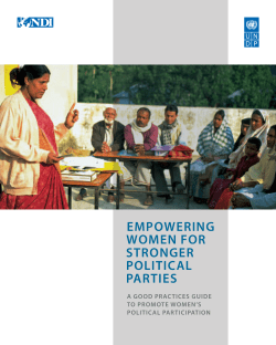emPoWerinG Women for stronGer PoliticAl PArties