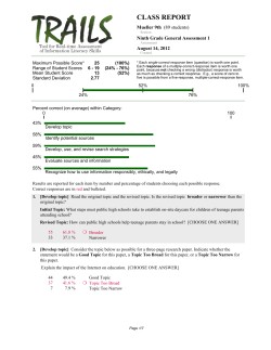 TRAILS -- CLASS Report