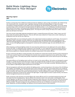 Solid State Lighting: How Efficient is Your Design?