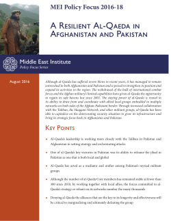A Resilient Al-Qaeda in Afghanistan and Pakistan