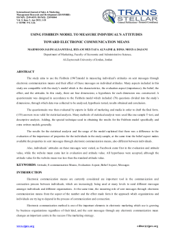 using fishbein model to measure individual`s attitudes toward