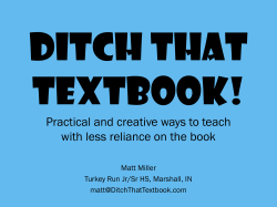 Click here - Ditch That Textbook