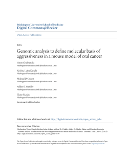 Genomic analysis to define molecular basis of