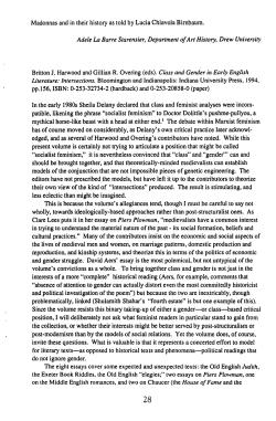 Britton J. Harwood and Gillian R. Overing, eds., Class and Gender in