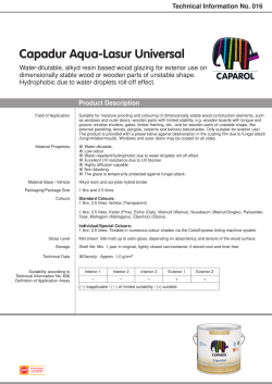 Capadur Aqua-Lasur Universal