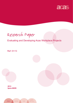 Evaluating and Developing Acas Workplace Projects