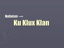 Ku Klux Klan - rowellsapushistory