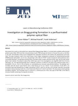 Investigation on Bragg grating formation in a perfluorinated polymer