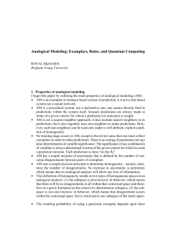 Analogical Modeling - BYU College of Humanities