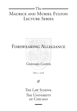 Forswearing Allegiance - University of Chicago Law School