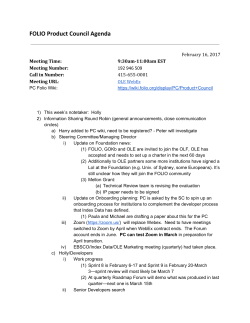 FOLIO Product Council Agenda
