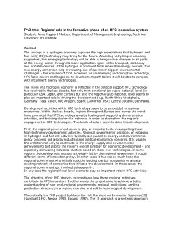 PhD-title: Regions` role in the formative phase of an HFC