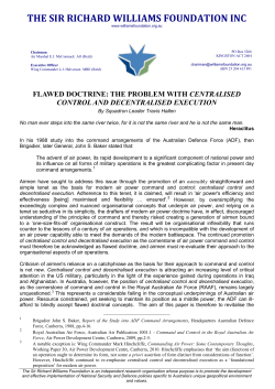 Flawed Doctrine: The Problem With Centralised Control and