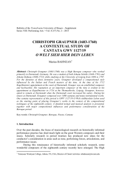 christoph graupner (1683-1760) a contextual study of cantata gwv