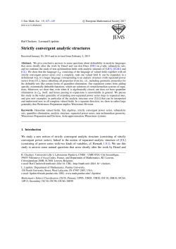 Strictly convergent analytic structures - Raf Cluckers