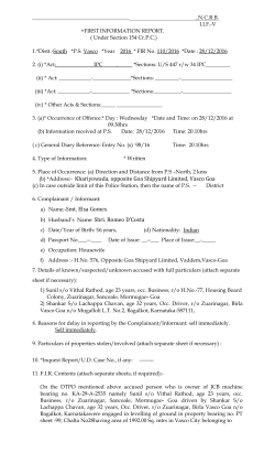 (b) *Address:- Khariyowada, opposite Goa Shipyard