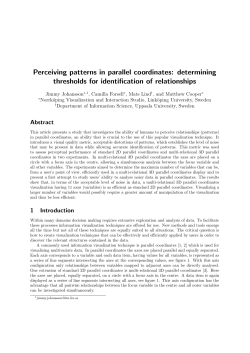 Perceiving patterns in parallel coordinates: determining thresholds