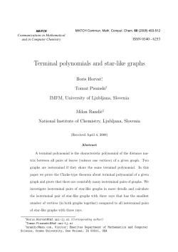 Terminal polynomials and star-like graphs