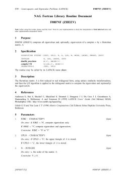 NAG Fortran Library Routine Document F08FNF (ZHEEV)