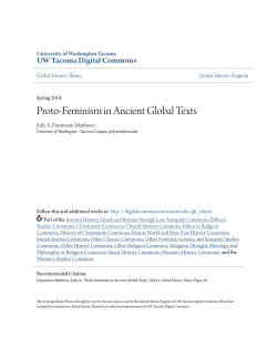 Proto-Feminism in Ancient Global Texts