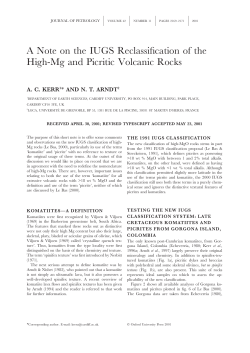 A Note on the IUGS Reclassification of the High